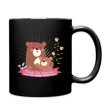 Geschenke an die Mutter des Kindes "Deine Umarmungen heilen" - Tasse einfarbig - Schwarz - Rechts