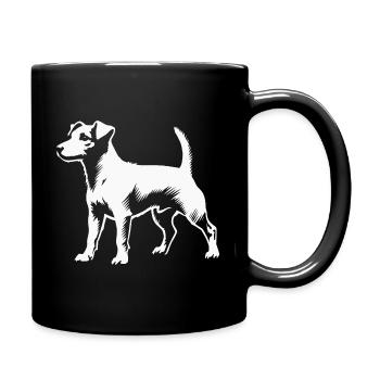 Jack Russell Terrier - Energiegeladener Liebling - Tasse einfarbig - Schwarz - Rechts