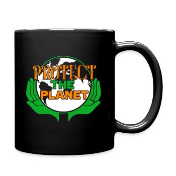 Earth Day Protect The Planet Earth - Full Colour Mug - black - Right