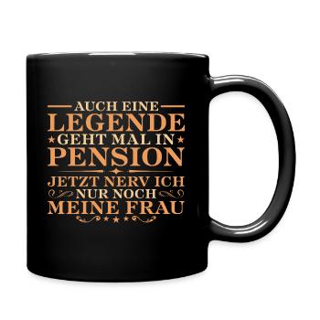 Pensionierter Beamter Ehemann Pensionär - Tasse einfarbig - Schwarz - Rechts