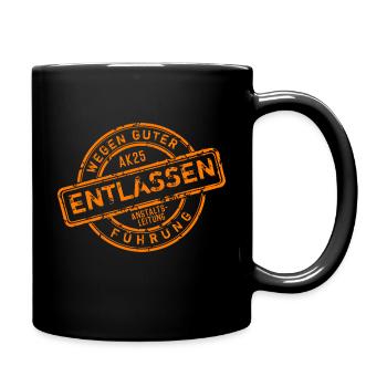 ABSCHLUSS 2025 - ABSCHLUSSKLASSE - ABSCHLUSSPRÜFUN - Tasse einfarbig - Schwarz - Rechts
