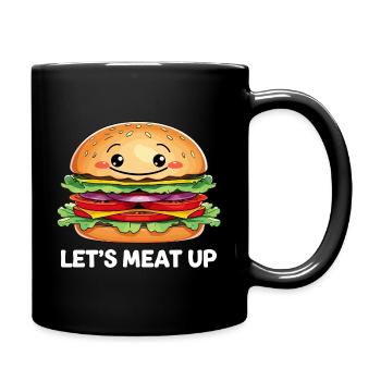 Funny Burger - Let’s Meat Up - Mug uni - noir - Droite