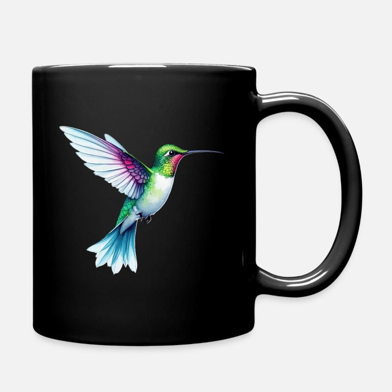 Adore Colibris Coloré Aquarelle Colibri - Mug uni - noir