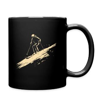 Ski Skiing Winter sports vintage - Full Colour Mug - black - Right