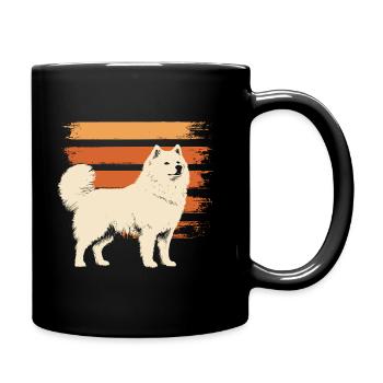Samoyed Vintage Portrait - Full Colour Mug - black - Right