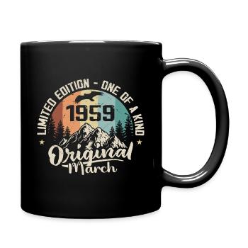 März 1959 Geburtstagsgeschenk - Geboren im März 1959 - Tasse einfarbig - Schwarz - Rechts