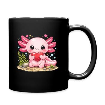 Axolotl - Tasse einfarbig - Schwarz - Rechts