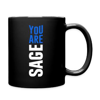 Du bist Weise - Tasse einfarbig - Schwarz - Rechts