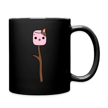 Drôle de guimauve Smore sur un feu de camp en bâton - Mug uni - noir - Droite