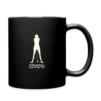 Golflove Golfer Golfcourse Golfclub Putter - Tasse einfarbig - Schwarz - Rechts