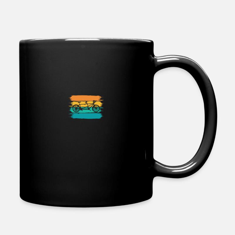 Tandem Fahrrad - Tasse einfarbig - Schwarz