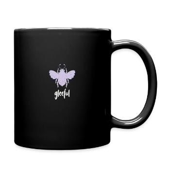 Abeille pastel violette Abeille joyeuse Soyez joyeuse - Mug uni - noir - Droite