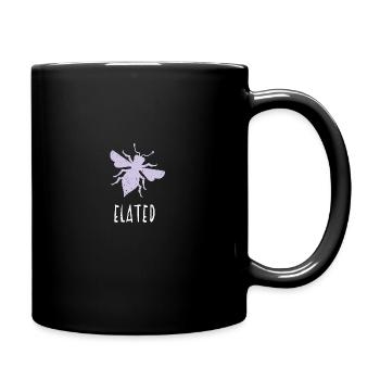 Purple Pastel Bee Elated Bee Be Elated - Full Colour Mug - black - Right