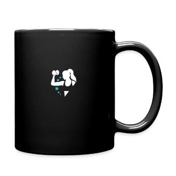 Fitness Woman Dumbbell - Full Colour Mug - black - Right