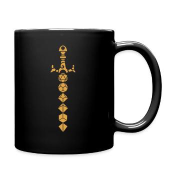 L’ÉPÉE dés Gamer Jeu de plateau dragon cadeau - Mug uni - noir - Droite