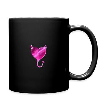 Pink Devil Heart - Full Colour Mug - black - Right