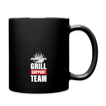 Grill Support Team Grillen - Tasse einfarbig - Schwarz - Rechts