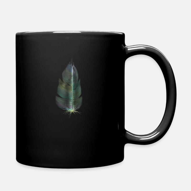 plume colorée - Mug uni - noir