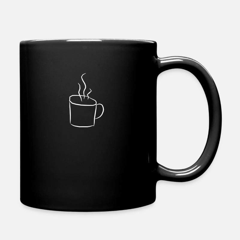 Kaffee Tasse Geschenkidee weiss - Tasse einfarbig - Schwarz
