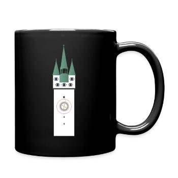 Straubinger Stadtturm - Tasse einfarbig - Schwarz - Rechts