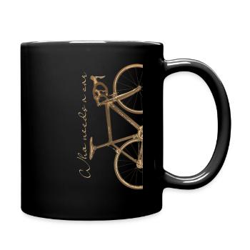 ohne Auto - Tasse einfarbig - Schwarz - Rechts
