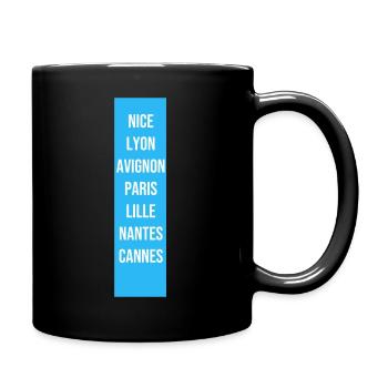Nice Lyon Avignon Paris Lille Nantes Cannes - Tasse einfarbig - Schwarz - Rechts