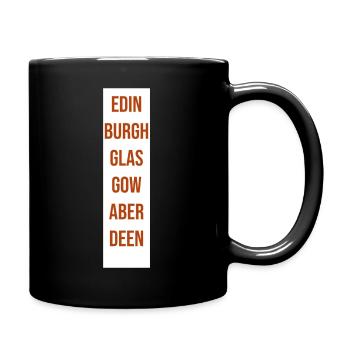 Von Edinburgh nach Glasgow und Aberdeen - Tasse einfarbig - Schwarz - Rechts