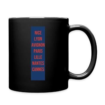 Vielfältige französische Städte - Tasse einfarbig - Schwarz - Rechts