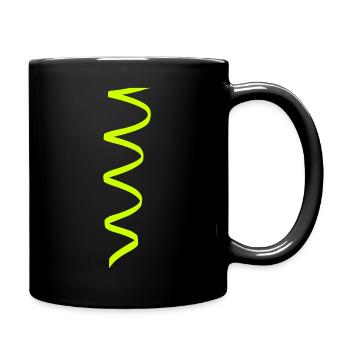 Paper Snake Form 2 party streamer - Full Colour Mug - black - Right