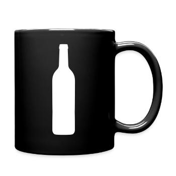 Weinflasche - Tasse einfarbig - Schwarz - Rechts