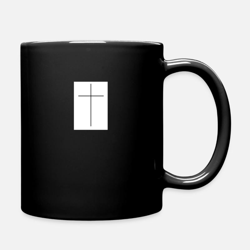 kreuz - Tasse einfarbig - Schwarz