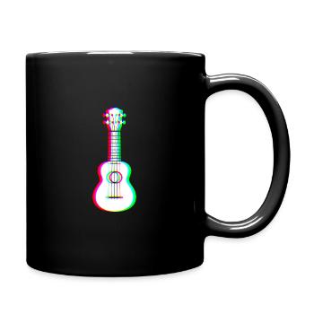 EDM - Acoustic Guitar - Glitch Rave Style - Full Colour Mug - black - Right