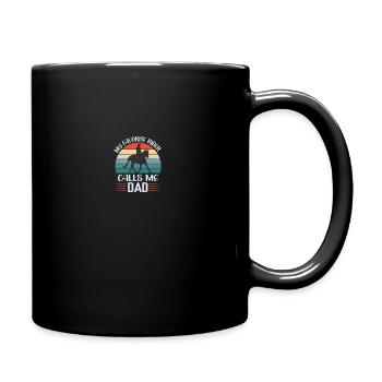Rider Horse Father Dad papa Horse Rider - Full Colour Mug - black - Right