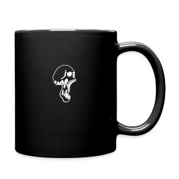Totenkopf Schleim Schrei Schädel - Tasse einfarbig - Schwarz - Rechts
