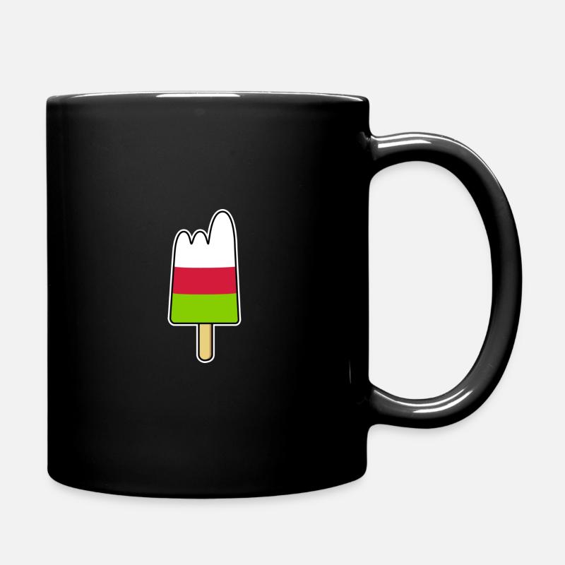 Eis am Stiel - Berge / Gletscher / Gipfel - Tasse einfarbig - Schwarz