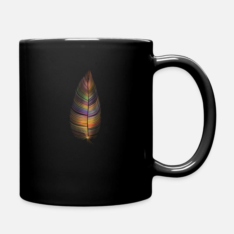 farbige Feder - Tasse einfarbig - Schwarz