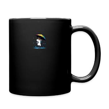 Happy - Unicorn in the Rain - Full Colour Mug - black - Right