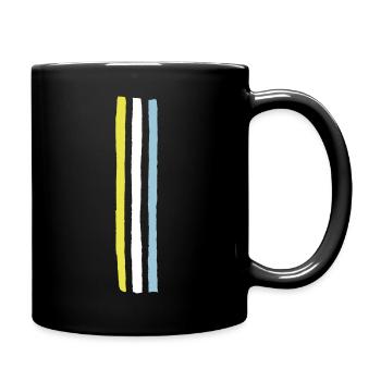 Vecteur Déco à rayures - Mug uni - noir - Droite