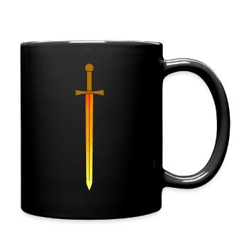 Excalibur - Schwert - Magisch / Mythos - Tasse einfarbig - Schwarz - Rechts