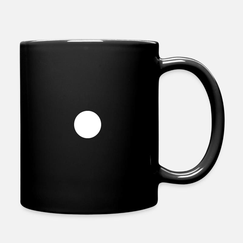 cercle blanc - fond de forme ronde - Mug uni - noir
