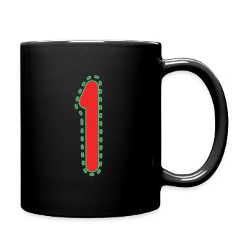1. 1 Jahr. 1. JAHRESTAG. 1-JÄHRIGES JUBILÄUM - Tasse einfarbig - Schwarz - Rechts
