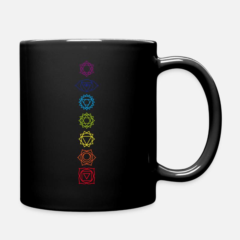 Chakras portrait - Full Colour Mug - black