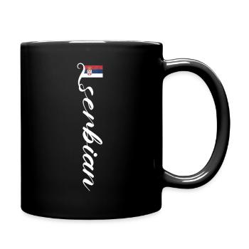 Serbien - Tasse einfarbig - Schwarz - Rechts