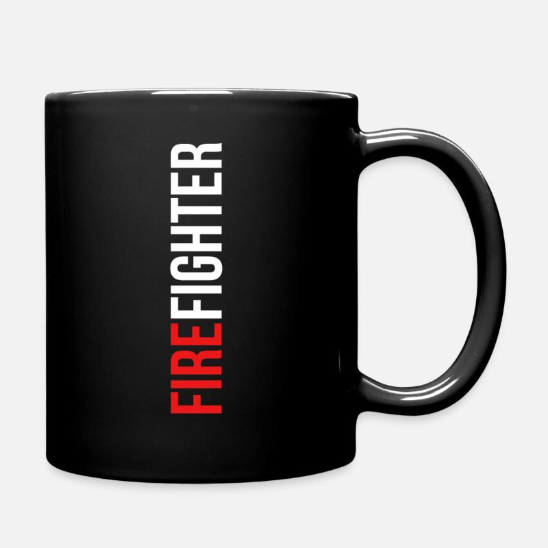 FIREFIGHTER / Feuerwehr - Tasse einfarbig - Schwarz