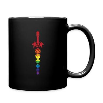 Rollenspiel Nerd Geek Geschenk - Tasse einfarbig - Schwarz - Rechts