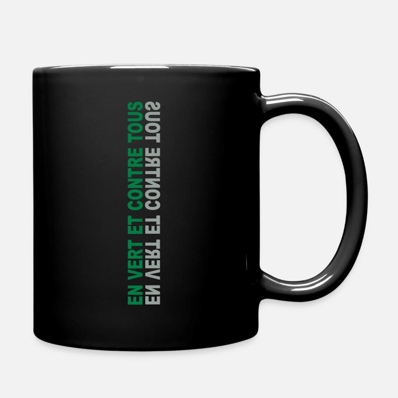 en_vert und gegen alle - Tasse einfarbig - Schwarz