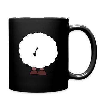 Mr Schaf Rückseite ohne Schrift - Tasse einfarbig - Schwarz - Rechts