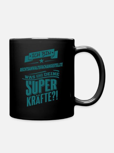 Superpower Rechtsanwaltsfachangestellte - Beruf - Tasse einfarbig - Schwarz