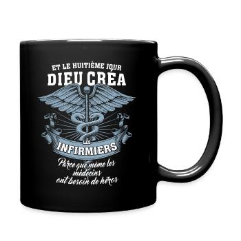 infirmier - homme et le 8e jour - Mug uni - noir - Droite