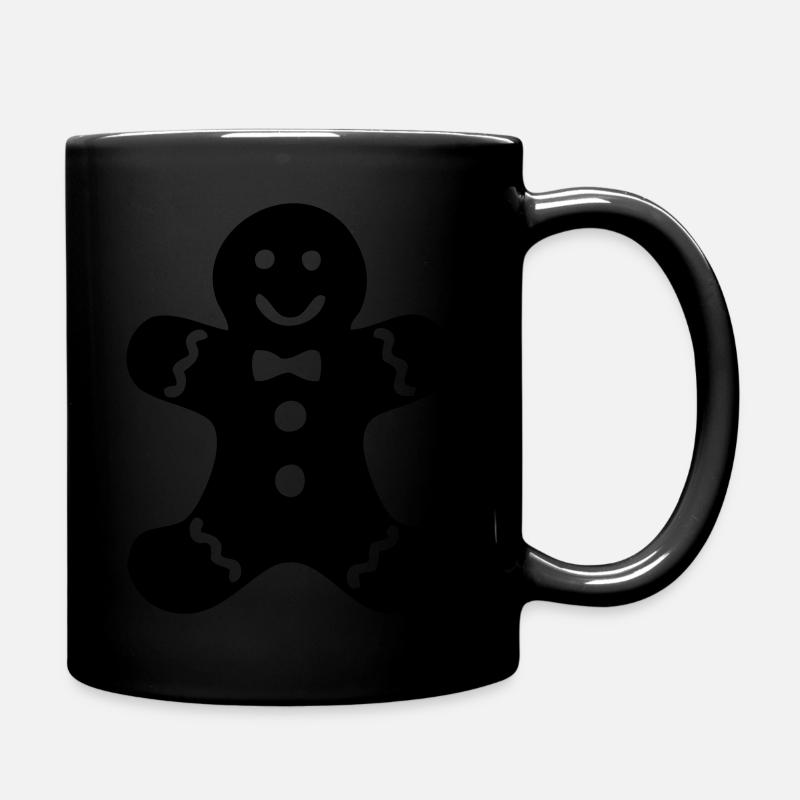 Gingerbread Man - Full Colour Mug - black